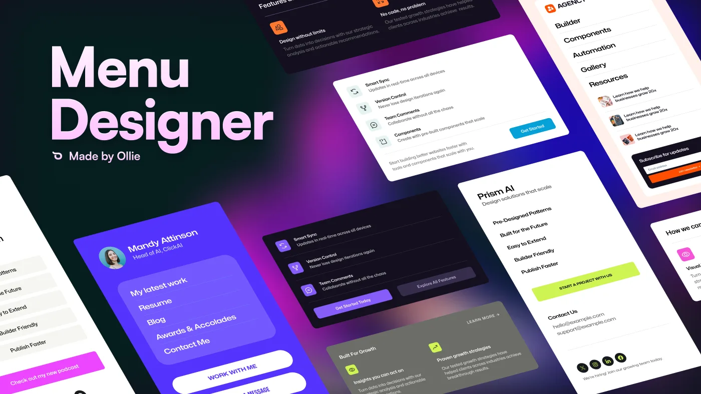 Ollie Menu Designer Screenshot