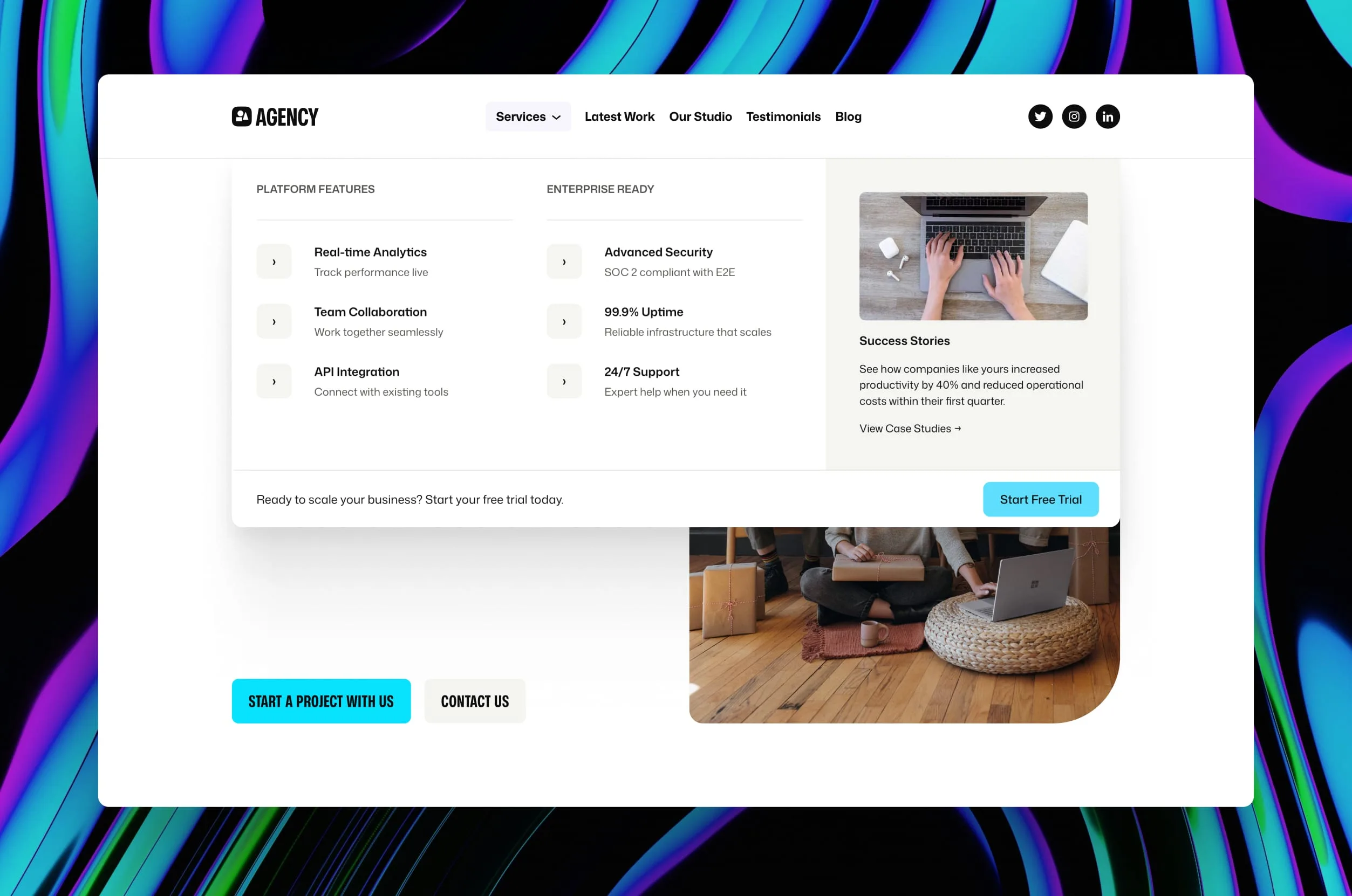 Menu frame 1