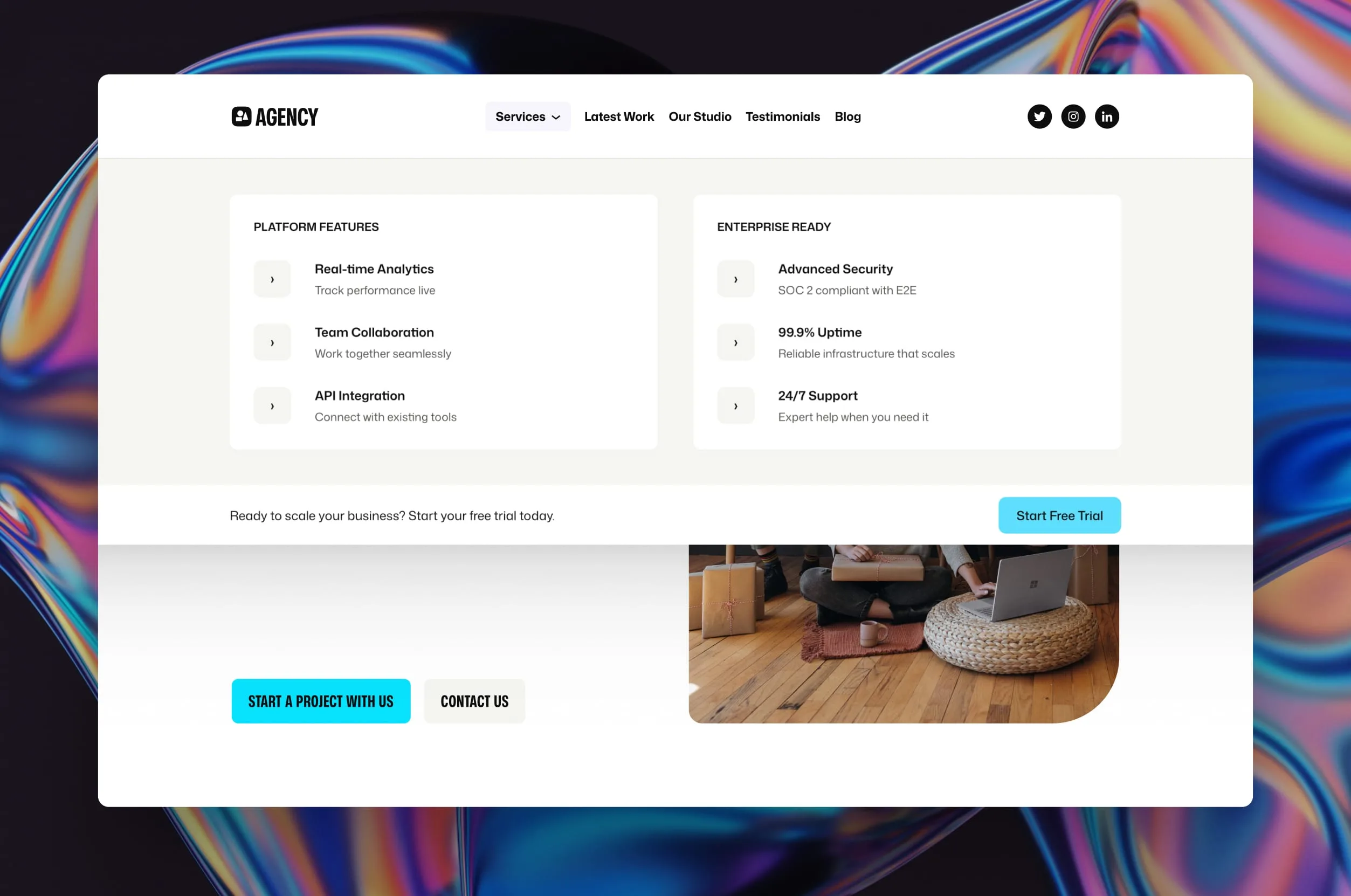 Menu frame 3