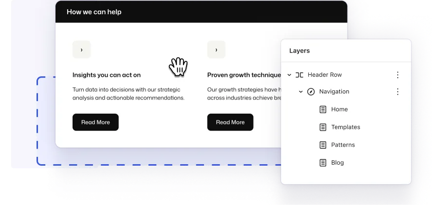 Menu visual building