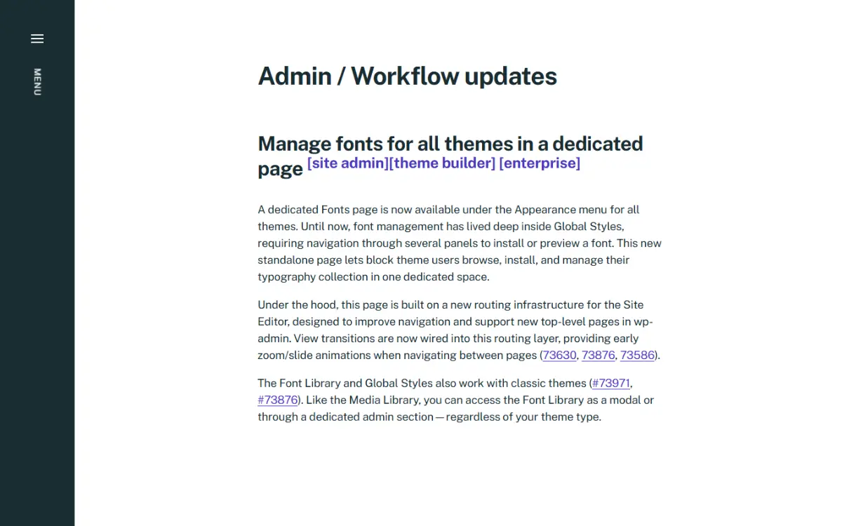 Manage fonts