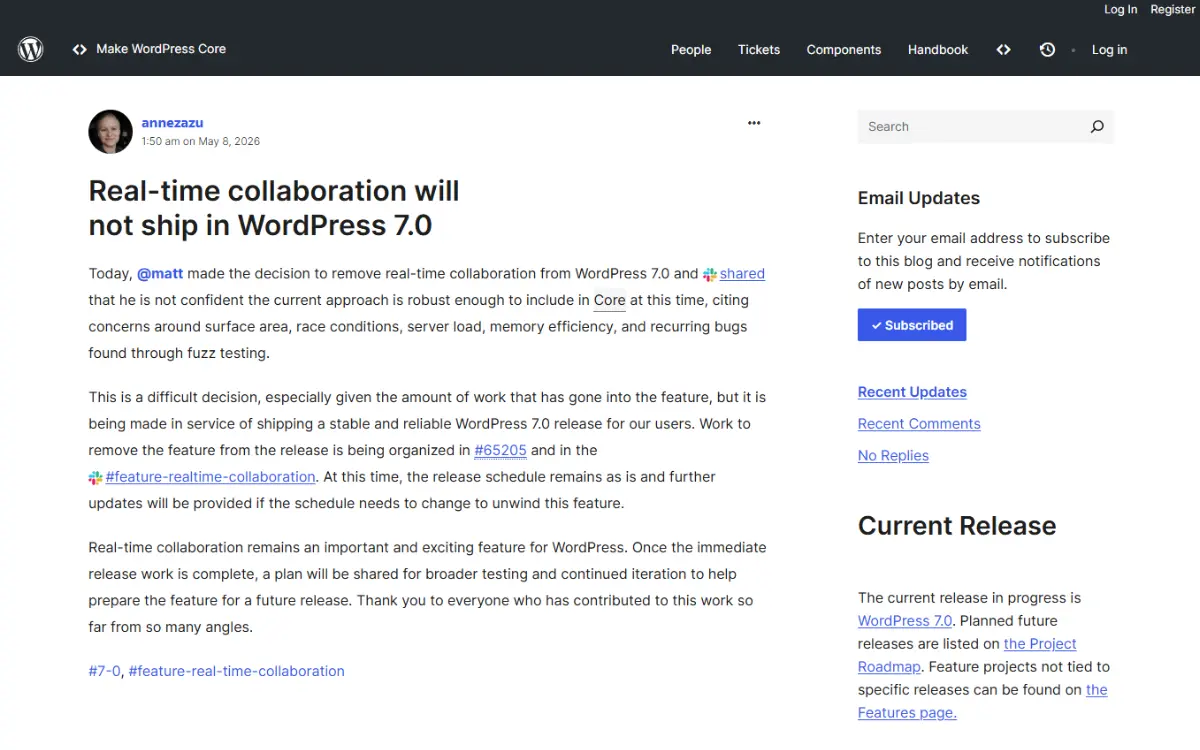 Real time collaboration