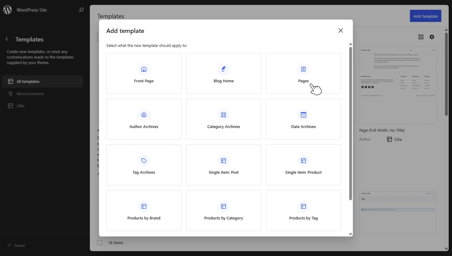 Creating a new block template