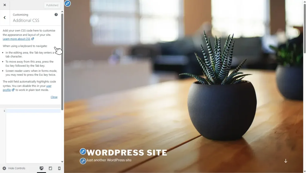 Customize wordpress site