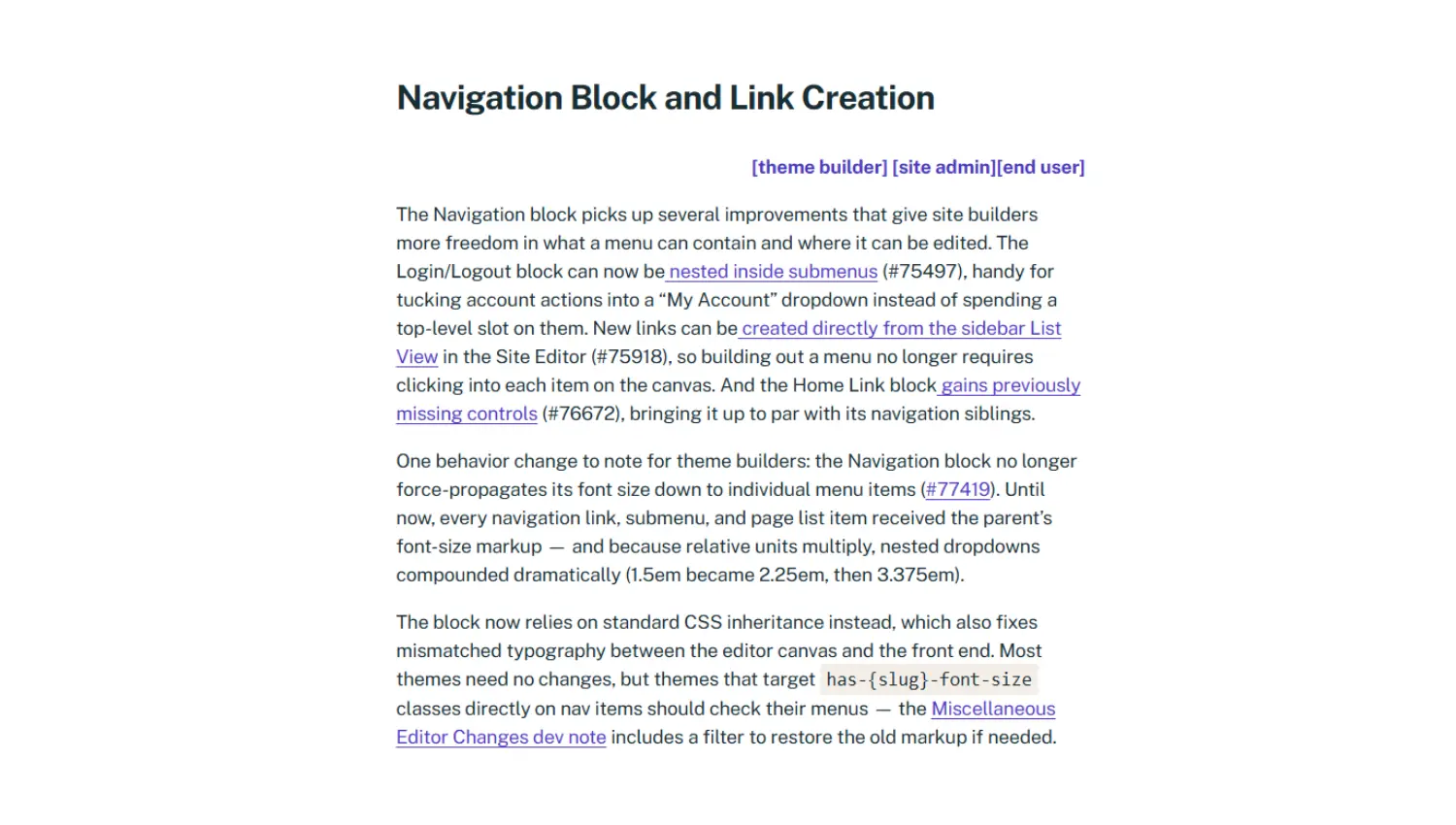Navigation block 7.1