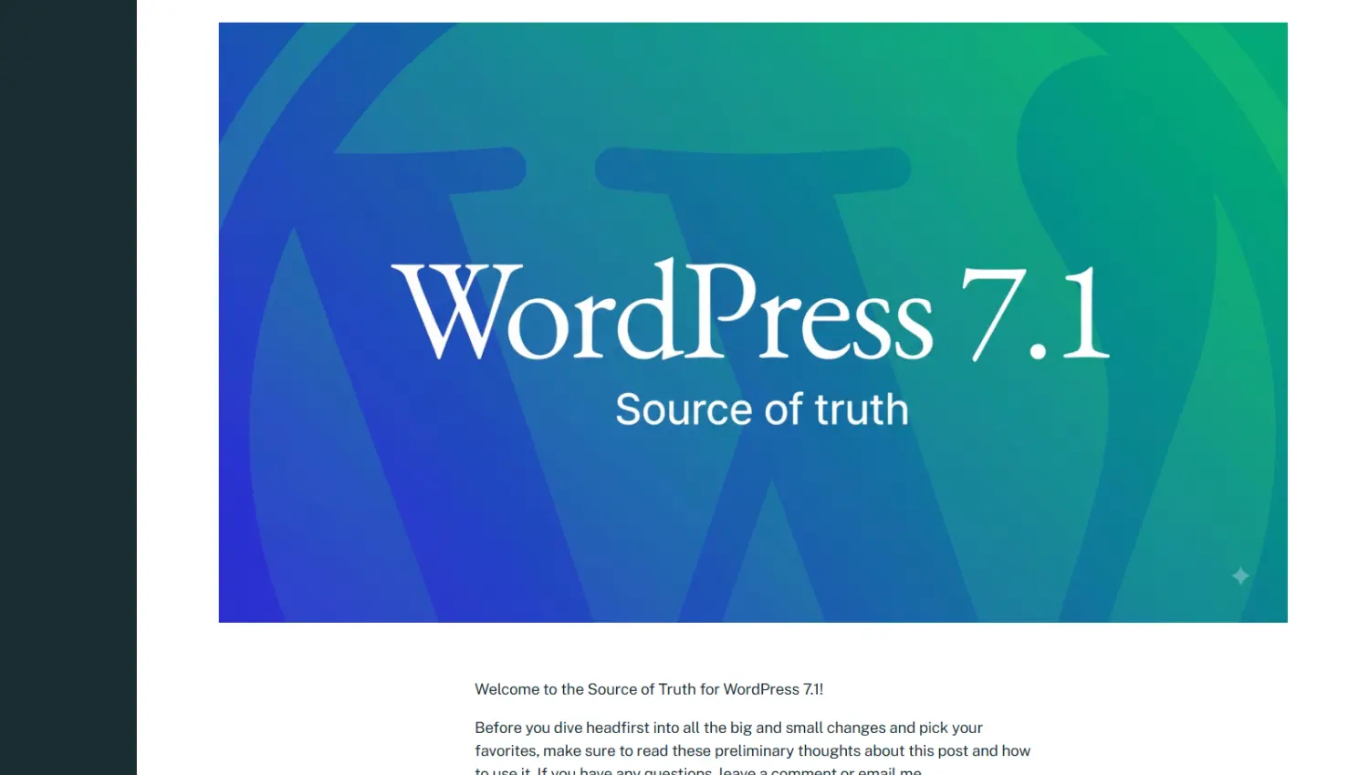 Wordpress 7.1
