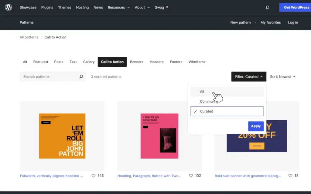 Wordpress pattern all